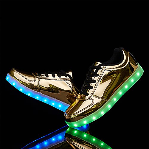 Image of SANYES LED Light Up Shoes for Women Men, Low-Top USB Rechargeable Glowing Sneakers, Luminous Dancing Shoes for Party Sports