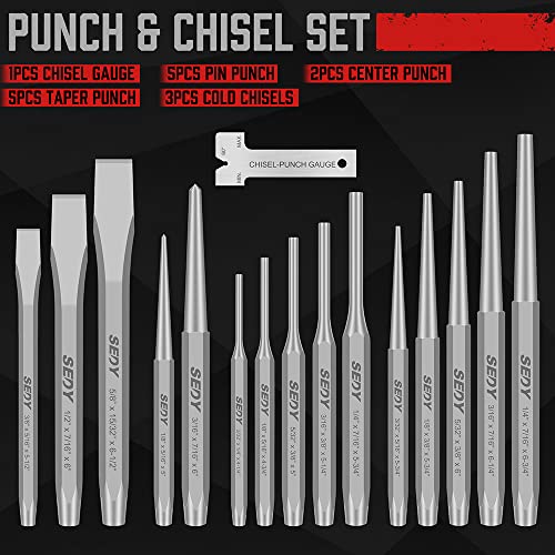 Rashed Tools Set Rollup Tool Kit URREA 26-Piece Punch & Chisel Set - Professional Steel ...