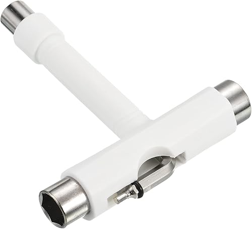 PATIKIL Herramienta de patinaje todo en uno, herramienta de patineta portátil multifunción con destornillador de cabeza cruzada tipo L