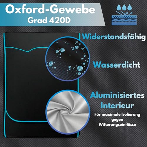 ELECTROHOGAR Waschmaschinenbezug Wasserdicht | Waschmaschinenabdeckung für Innen und Außen | Waschmaschinenüberzug mit Doppelter Reißverschluss, Regen- und Sonnenbeständig, Vollständiger Schutz