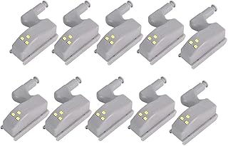 POFET 10 szt. Zawias czujnik LED światło do szafki kuchennej szafki szafki szafki lampki nocne, salon / sypialnia/szafa lampki nocne