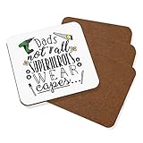 Tamaño 9x9cm Gift Base Papás Not All Superhéroes Ropa Capas Posavasos Juego de 4