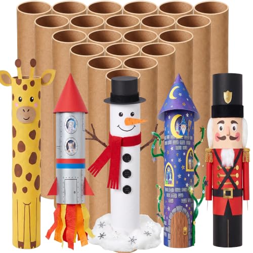 60 Pcs Cardboard Tubes for Crafts, 3 Size(1.4 x 11.8 In, 1.6 x 11.8 In, 1.7x 11.8 In), Empty Toilet Paper Rolls, Premium Kraft Paper Strong And Pressure-Resistant, Craft Tubes for Classroom DIY