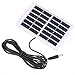 Leepesx Caricatore Solare 1.2W / 6V con 5521 Uscita CC 3 m caricabatteria Cavo Caricabatterie Pannello Solare policristallino 84 * 130mm per Giardino/Traffico/Emergenza Luce Pompa Solare