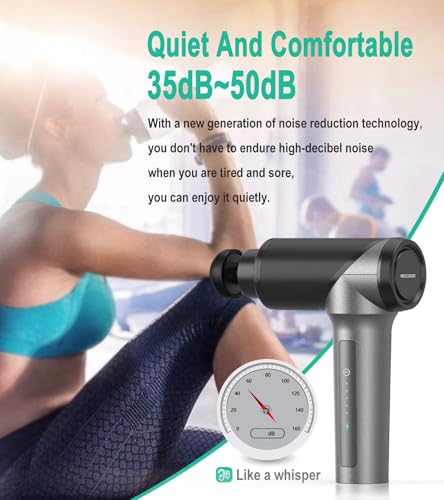 Image of Medcursor Womikol Massage Gun Deep Tissue Percussion Muscle Mini Massager For Pain Relief, Handheld Electric Body Massager Sports Portable Super Quiet Brushless Motor, Grey