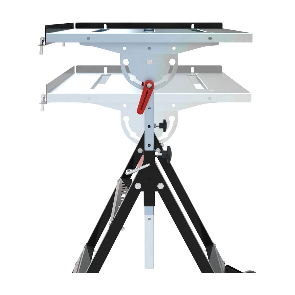 Güde MSKT 760 Mesa Plegable para Soldar Plataforma de Trabajo Galvanizada 76 x 51 cm 150 kg Altura Regulable 4 Posiciones Ruedas