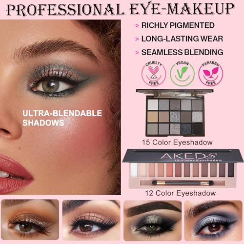 Kit Maquillaje Mujer, Set Maquillaje Mujer de 21 Piezas, Set de Maquillaje Adolescentes, Kit de Estuche Maquillaje Profesional Completo con Estuche de Maquillaje - imagen 4