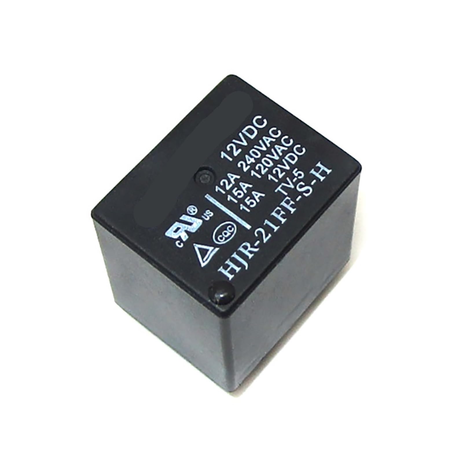 Relé HJR-21FF-S-H 24VDC de 4 pines y 12A para control de circuitos de alta potencia en cuadros eléctricos