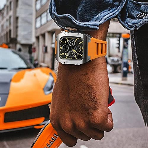 Bracelet caoutchouc Apple Watch 45 mm avec fermoir alliage titane - 3