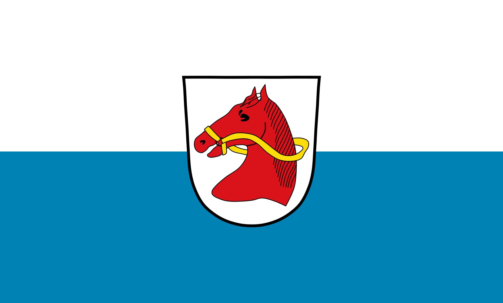 Drapeau paysage Haibach 90x150cm grand format de 1.35m²