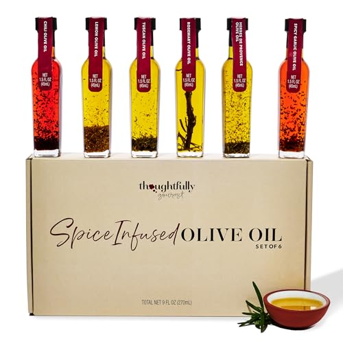 Thoughtfully Gourmet, Spice Infused Olive Oil Gift Set, Premium Extra-Virgin