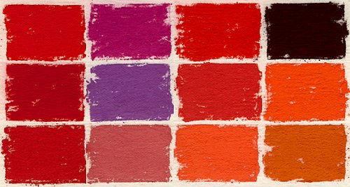 Townsend Diane Terrages Soft Pastels- Set of 12 Red Tones