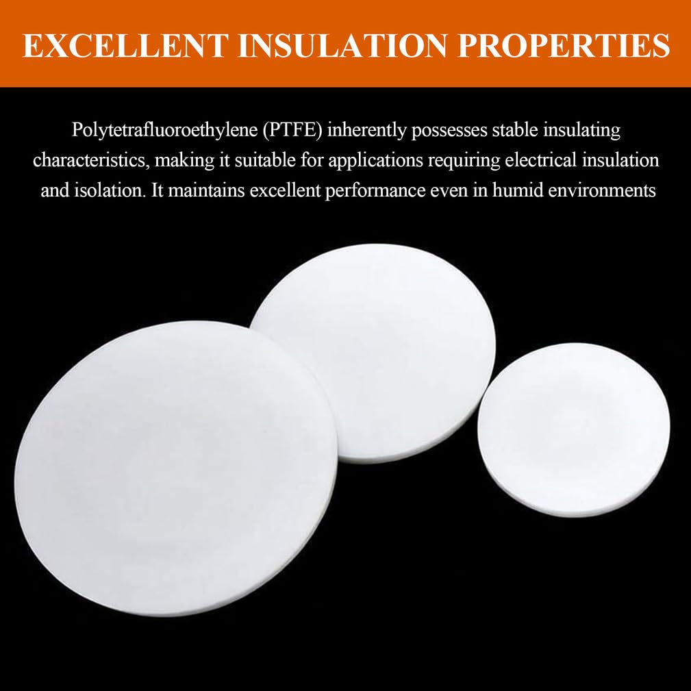 Dichtungsscheiben 50 Stück PTFE-Rundblech, Durchmesser 7 mm, weiße Polytetrafluorethylen-Scheibe, Dicke 0,5–3, geeignet for die industrielle Fertigung, x,8(7x3mm)