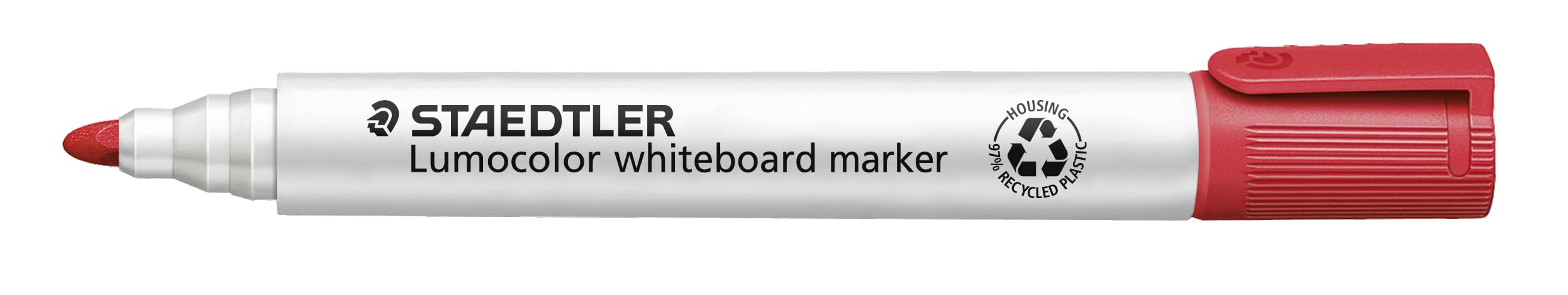Staedtler Lumocolor 351-2 Bullet Tip Whiteboard Marker - Red- Pack of 10-image-34