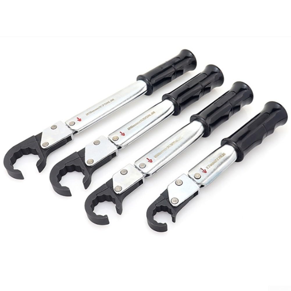 Minhe Llave dinamométrica de trinquete de 1/4 3/8 1/2 5/8 pulgadas para reparación de tuberías de cobre de CA, llave de extremo abierto de acero de níquel y cromo con control preciso de par para