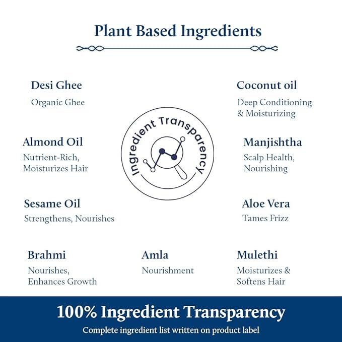 Ayurvedic-Baby-Hair-Oil-with-Organic-Ghee-Almond-Oil-Coconut-Oil-Olive-Oil-for-Hair-and-Scalp-18-Herbs-100-ml