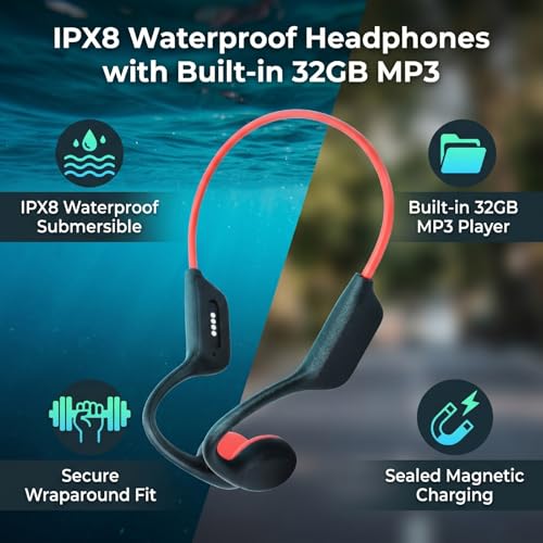 Auriculares de conducción ósea para correr y entrenar al aire libre con Bluetooth 5.4 3
