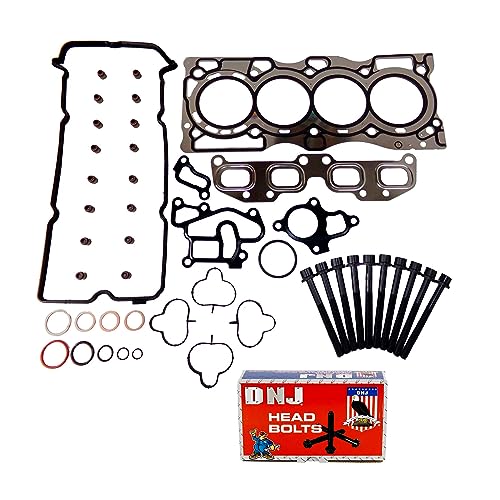 Image of DNJ HGB642 Engine Cylinder Head Gasket Set with Head Bolt Kit, Complete Repair Set for 2005-2017 Nissan Frontier 2.5L 2488cc 152cid L4 DOHC