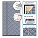 Magnetic Thermal Door Curtain,Grey W95xH270cm Cotton Liner Insulated Door Cover with Install Tools Waterproof Windproof Doorway Temporary Door for Winter Summer