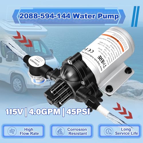 Image of 2088-594-144 Industrial Automatic Diaphragm Water Pump,115V 45PSI 4.0GPM Industrial Pump,Portable Electric Utility Industrial Pump for High-Flow Transfer,Agriculture Spraying