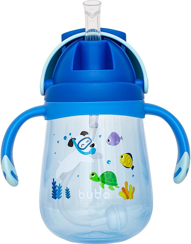 Copo Com Válvula Anticolica Mergulho,400 ml, Buba, Azul