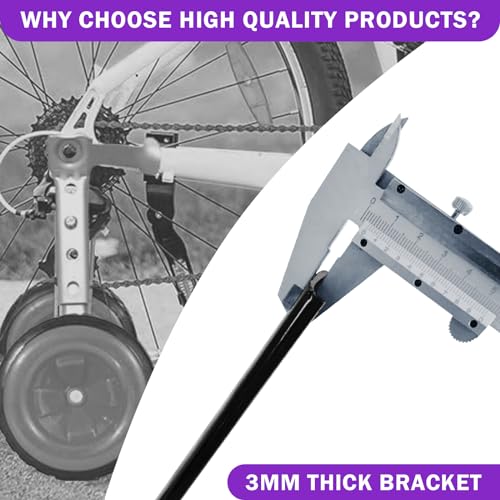 Image of HAWENS Bike Training Wheels Mute Flash Wheels with Adjustable Bicycle Stabilizer Mounted Kit Compatible for 12 14 16 18 20 inch Single Speed Bike