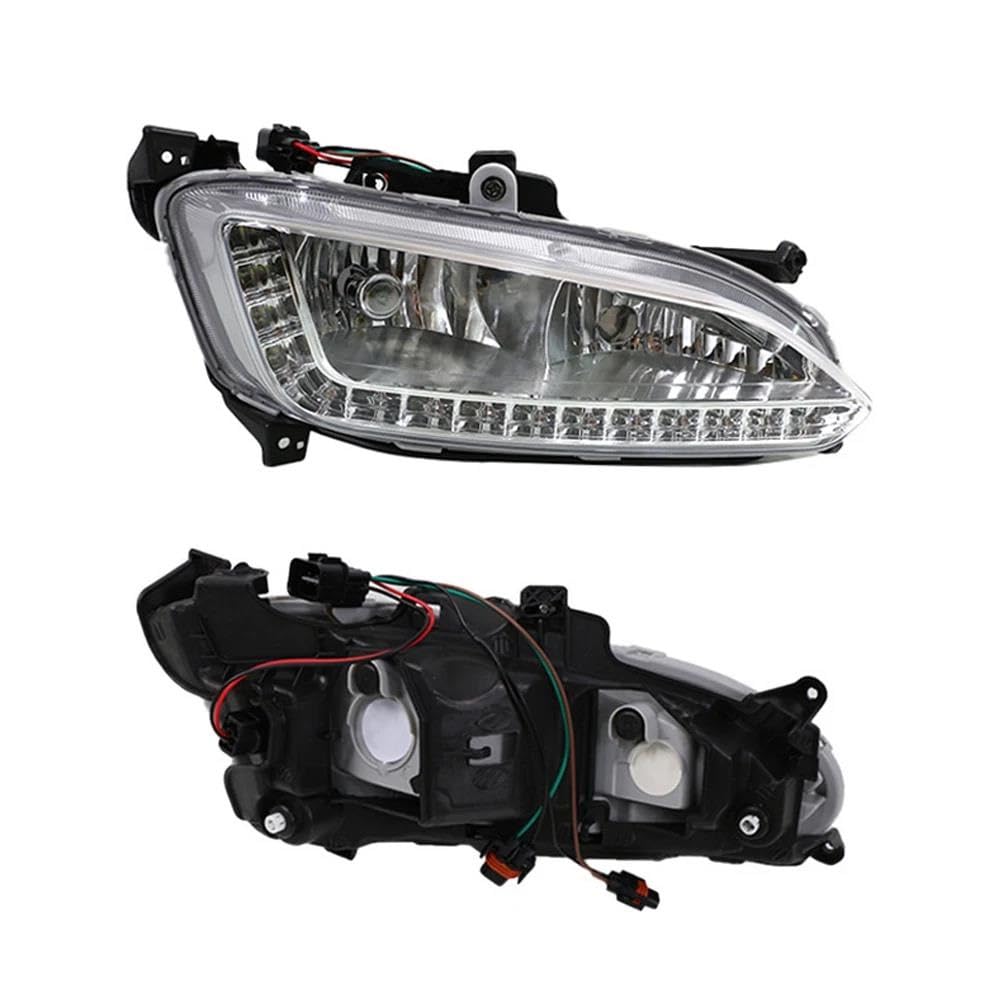 Para Hyundai Para Santa Para Fe 2013-2015 Parachoques Delantero Luz Antiniebla Lámpara Antiniebla Lámpara Antiniebla DRL Lámpara Circulación Diurna(Derecha 1 pieza)