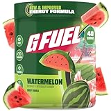 G Fuel Watermelon Energy Drink Powder, Pre Workout Caffeine Mix for Gaming, Sugar Free Focus Amino, Vitamin + Antioxidants, 9.9oz (Watermelon, 40 Servings)
