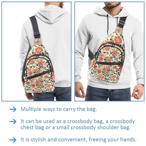 Mochila cruzada Spring Branches multicolor con correa ajustable talla única unisex 3