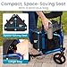 Vive 3 Wheel Walker with Seat - Tri Rollator Walker for Seniors and Adults - Lightweight and Foldable, with Seat, Brakes and Wheels - Narrow for Tight Spaces and Small Doorways - All Terrain