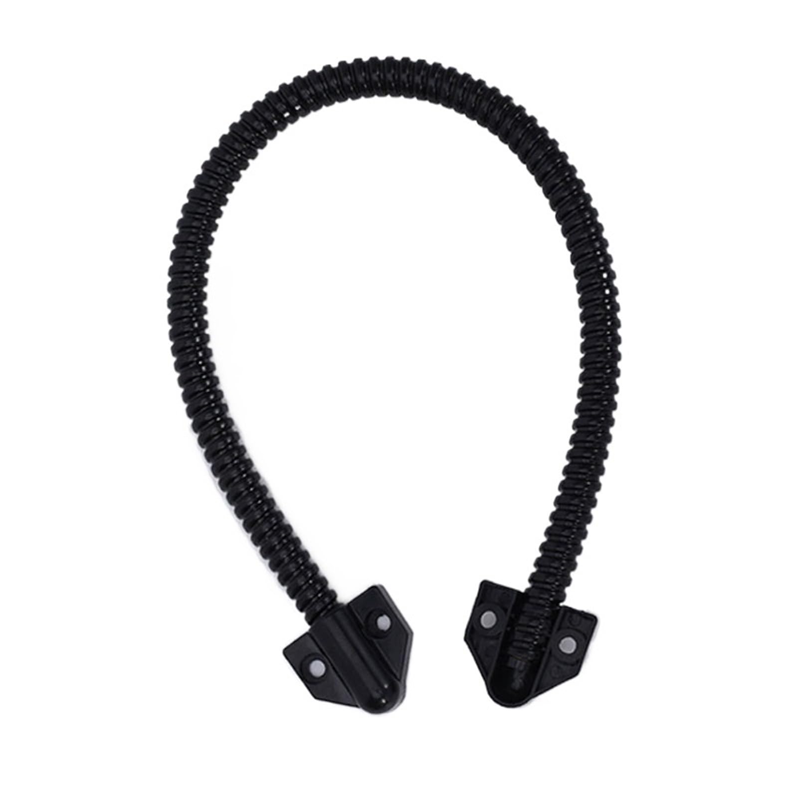 Padgcnor Black Door Cable Protector 10Pcs Door Loop Electric Stainless Steel Plastic Head Exposed Installation Of Protective Sleeves For Cable Routing Of Locks(Black)