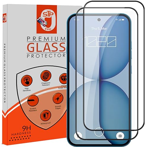 Image of STP FEEL Premium Tempered Glass Screen Protector Guard Compatible For Nothing Phone 4A 5G (6.78 Inch, Pack of 2) | Edge to Edge Coverage With Easy to installation kit for Smartphone