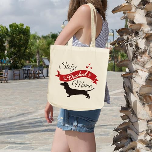 LmashRbaiw Taschen Geschenk für Hundebesitzer,Stolze Dackel Mama,Inspiration Geschenke,Geschenk für Beste Freunde Mädchen Schwester Kollegen