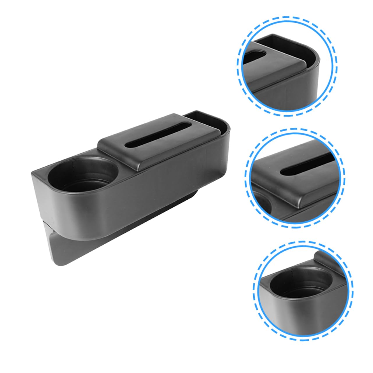Cabilock 2piezas Portavasos Diseño Especial Organizador Asiento Coche Caja Ranuras Asiento Vehículo