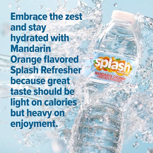 Image of SPLASH REFRESHER Flavored Water Bottles, Mandarin Orange - 6 Pack | Refreshing Flavored Bottled Water with Electrolytes - Zero Sugar & Zero Calories - 16.9 Fl Oz