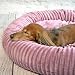 4L Textil Luna Kuscheliges Hundebett mittelgroße Hunde Katzenkörbchen flauschig Hundekörbchen mittelgroße Hunde Hundekorb für Welpen Hundekissen Katzen Sofa waschbar(75x65 cm, Rosa)