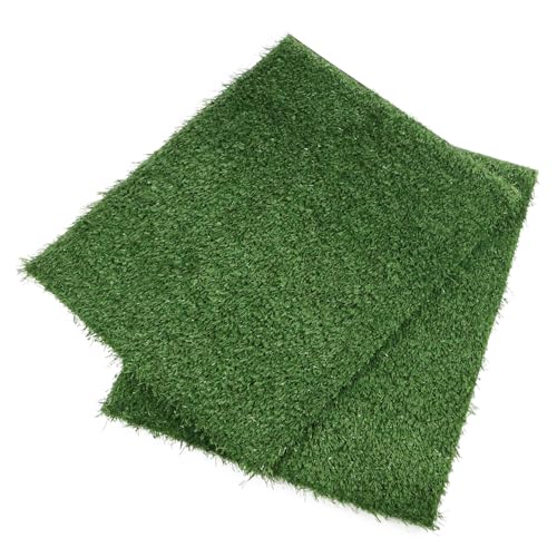 QWORK® 2 Stück Kunstrasen Hundeklo Welpentoilette PIPI Matten für Hunde, Hundetoilette Ersatzrasen 51x63 cm