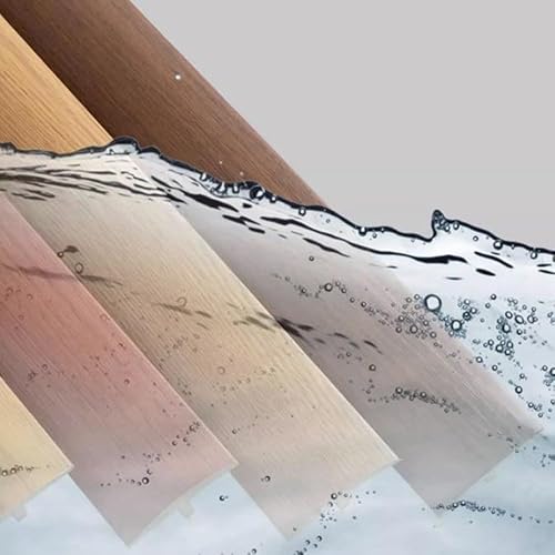 Miniatura 5 de HCZION Tira de umbral autoadhesiva de 36 pulgadas, tira de transición de suelo de PVC, tiras de transición de alfombra a azulejos, tira de