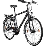 Mit lauffreudigen 28 Zoll Fahrrad Reifen ausgestattet fliegt es nur so über den Asphalt. Gebremst wird das Trekkingrad mit zuverlässigen V-Brakes.