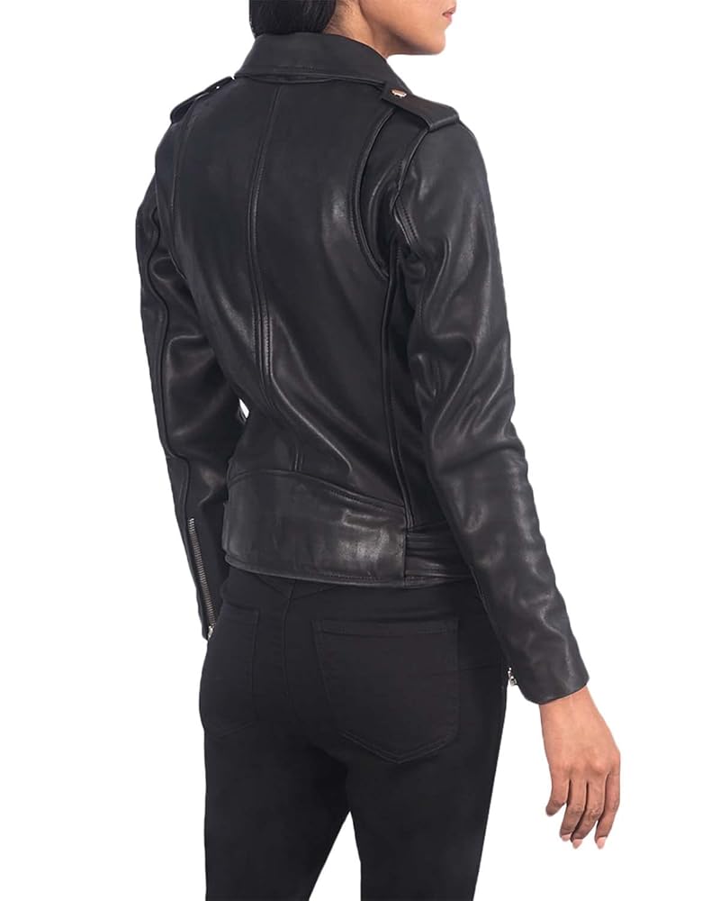 The Jacket Maker Alison Women's Real Leather Biker jacket