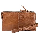 Detachable wrist handle. RE:DESIGNED Women\'s Lisa Urban Clutch, Walnut, One Size