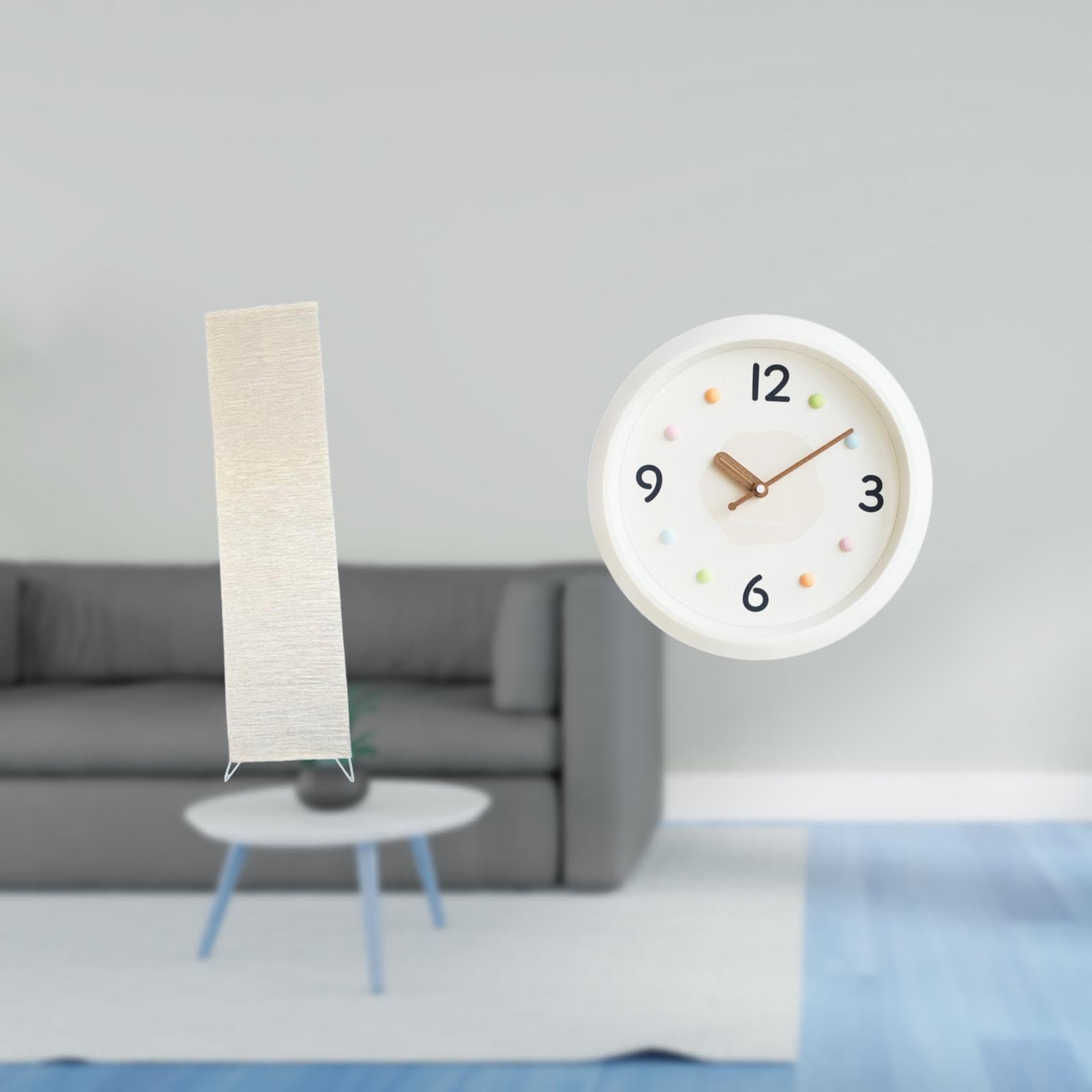 Enakshi® Modern Living Room Lamp Shade and Wall Clock Decor for Home Office Study Room Quiet Large Numerals Standing Light Cover|Home & Garden | Lamps, Lighting & Ceiling Fans | Lamp Shades-image-32