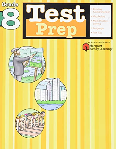Test Prep: Grade 8 (Flash Kids Harcourt Family Learning)