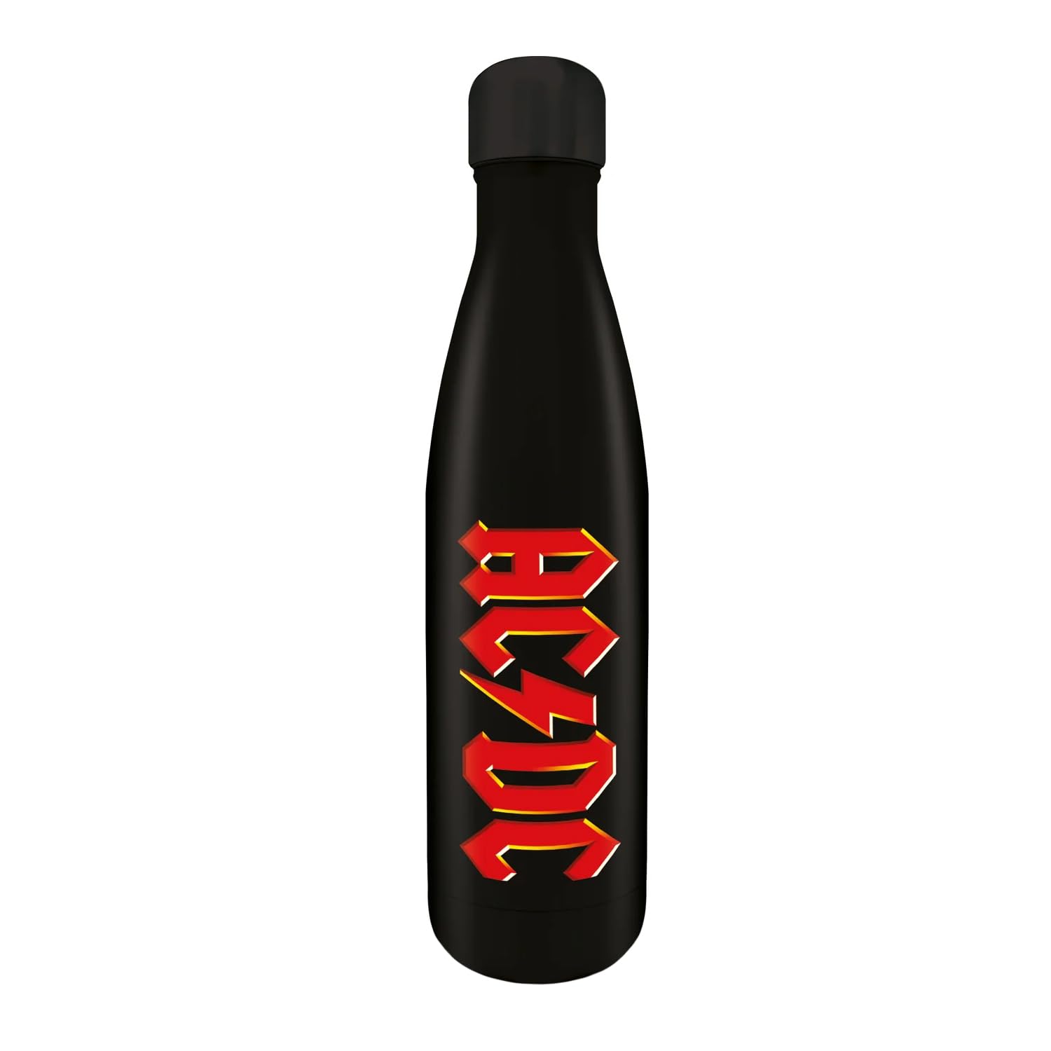 Botella de metal AC/DC (en caja) – Botella oficial de acero inoxidable AC/DC, aislamiento de doble pared para control de temperatura, diseño icónico de banda, caja de regalo, ideal para aficionados