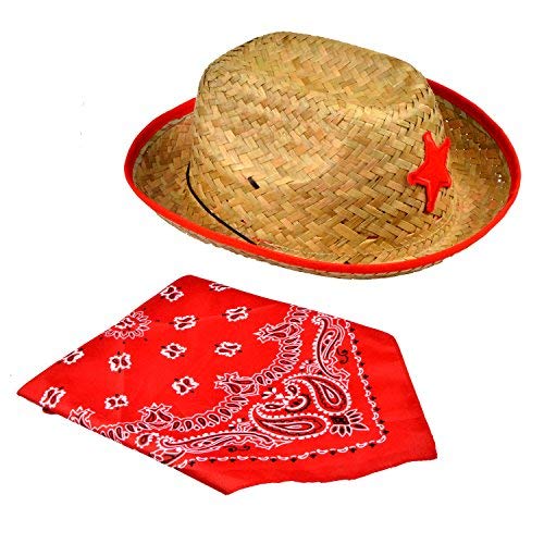 Joyin FBA_J-CH12 Toy Pack Of 12 Childs Straw Cowboy Hats thumb #3