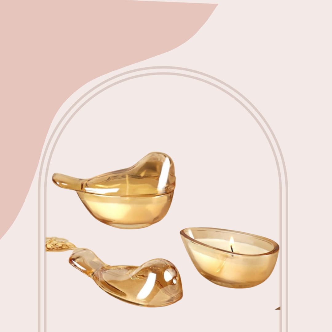 The Empty Space Little Birdie Glass Jar Candle - Home Decorations, Scented Candle for Valentine's Day Anniversary Birthday Gift, Soy Candle, Premium, Gifting Ideas, Vegan, Magnate Fine