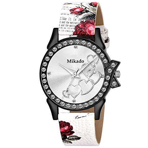 Mikado White Lil Heart Analog Watch for Girls Analog Watch - for Girls (B08CXXJ673) Amazon Price History, Amazon Price Tracker