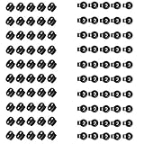 Spring Cord Lock, Drawstring Toggle Stoppers, Fastener Slider, Single and Double Hole, Black, 100 Counts by CSPRING