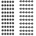 Spring Cord Lock, Drawstring Toggle Stoppers, Fastener Slider, Single and Double Hole, Black, 100 Counts by CSPRING