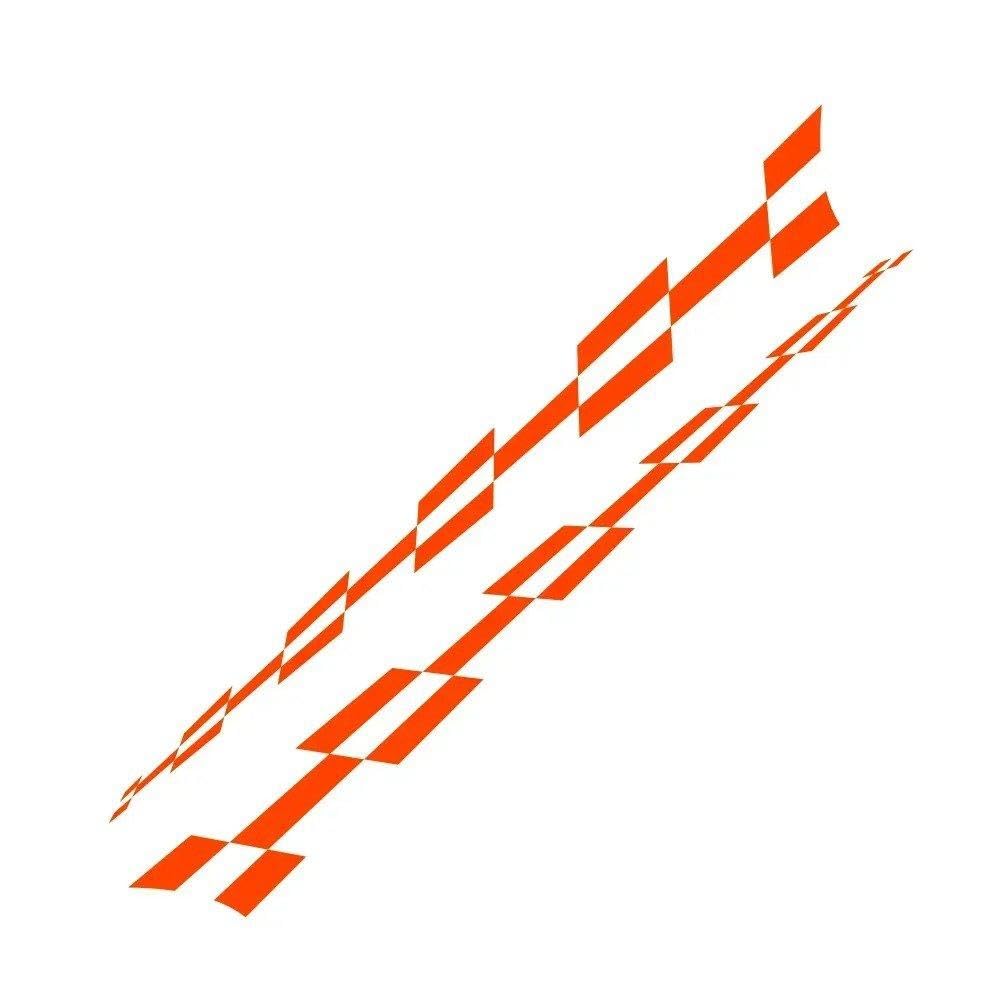 Auto Accessory Car Body Stickers Sport Styling Vinyl Decals Auto Decoration Accessories(Glossy Orange)